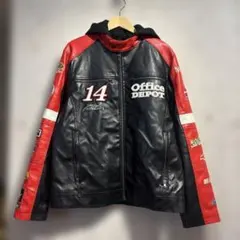 NASCAR Office Depot フェイクレザーレーシングジャケット