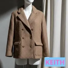 KEITH キース ロングコート 金ボタンダブルウール アウター コート 