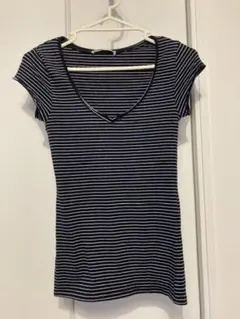 ボーダー VネックTシャツ ZARA