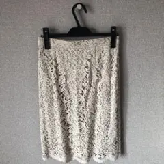 LOULOU WILLOUGHBY ベージュ レース タイトスカート