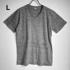 d*i様 【希少】Vネック Tシャツ L グレー 無地 日本製のサムネイル