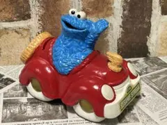 80~90sレトロ セサミストリート クッキーモンスター ソフビ貯金箱
