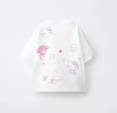 ZARA サンリオ　ハローキティ　マイメロディ　SANRIO刺繍Tシャツ