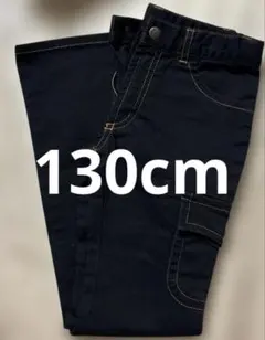 INNER PRESS キッズ デニムパンツ ブラック カーゴポケット
