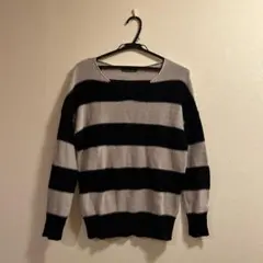 ストライプニットセーター