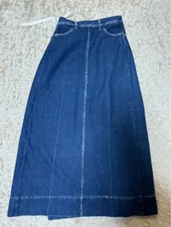 ZARA Z1975 ミディ丈デニムスカート Mサイズ バレンタイン ハート