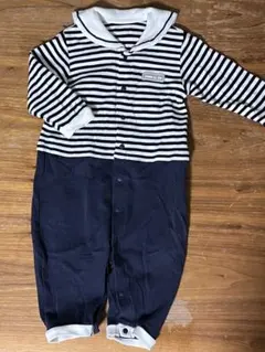 COMME CA ISM ストライプロンパース