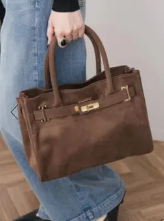 【新品】シータパランティカ *SS別注 フェイクスエードトート Mブラウン