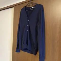 UNIQLO ユニクロ ネイビー ボタン付き 長袖カーディガン Ｌサイズ