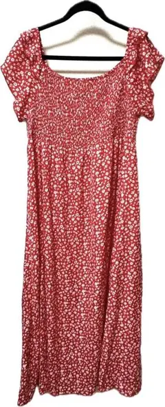 グラナダ [L] 花柄 ワンピース 半袖 ロング ブラワンピース