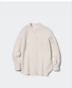プレミアムリネンスタンドカラーシャツ（長袖）　麻100%