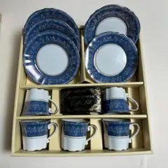 【新品未使用品】GLORY CHINA カップ&ソーサー　5客セット　青色　花柄