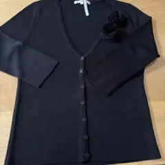 23区 アンサンブル カーディガン 半袖ニット 黒のサムネイル