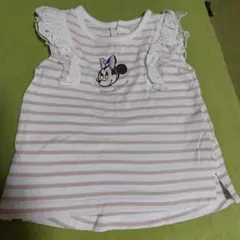 ミニーマウス ストライプTシャツ　プティマイン