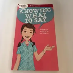 Knowing What to Say - American Girl