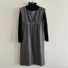 値下げ♪マーガレットハウエル　ワンピース　黒✖️グレー　チェック　Ⅰ