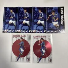 藤田俊哉 サッカー日本代表 オフィシャルトレーディングカード 6枚