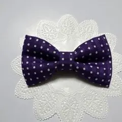 蝶ネクタイ/紫ドット