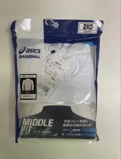 アシックス　ハイネック長袖アンダーシャツ　ミドルフィット　白　2XOのサムネイル