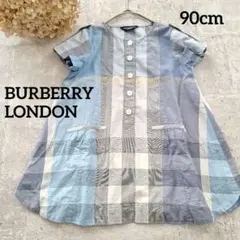 美品✨Burberry ワンピース メガチェック柄　日本製 チュニック 90cm