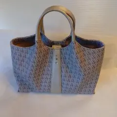 美品WAKO 和光 ワコーWモノグラム柄 PVCトートバッグ