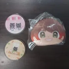 キヨくじ もちもちビーズクッションキーホルダー　キヨ猫アクリルバッジ2種