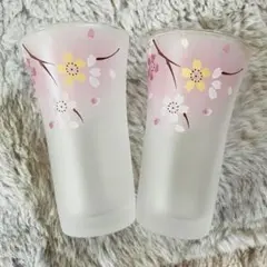 グラス　桜　2個セット　日本酒グラス