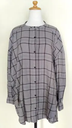 No.174 アメリカンホリック　ゆったりノーカラーシャツ