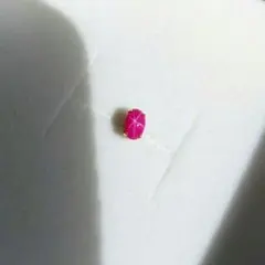 ヴィンテージ 片耳ピアス 一粒スターオーバル K18 濃ピンク系 スタールビー風