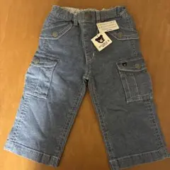 ☆DOUBLE.B デニムブルー カーゴパンツ 110cm☆