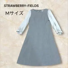 【STRAWBERRY-FIELDS 】長袖ワンピースMサイズ　秋物　フォーマル
