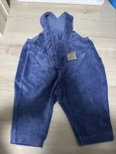 コーデュロイオーバーオール 青