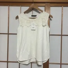 QUEENS COURT レースニットタンクトップ　新品タグ付のサムネイル