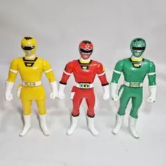 激走戦隊カーレンジャー　ソフビフィギュア3体セット　12センチ