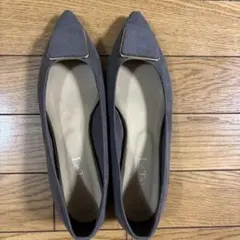 Le Talon グレー スエード シューズ 24cm