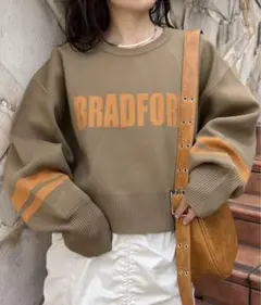 スポンディッシュロゴクロップドニット