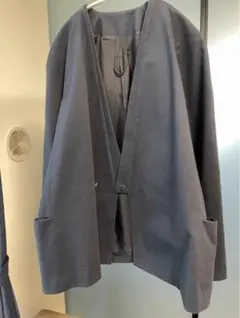 エドウィナホール　ネイビー　ノーカラージャケット　モード　英国