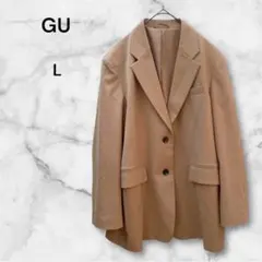 GU 新品　ゆったり　ベージュ テーラードジャケット 二つボタン　L