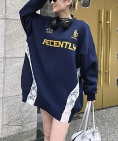 春服 SPIRALGIRL ユニフォームレースドッキングニット スパイラルガール