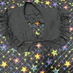 つけ襟 ブラック フリル
