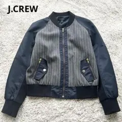 【J.CREW】 ジェイクルー ピンストライプ ベースボールジャケット MA-1のサムネイル