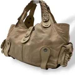 Chloe シルベラード ハンドバッグ ボストンバッグ ブラウン レザー 