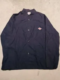 美品DANTONダントンsizeLネイビーnay ボタン付きカバーオールコットン