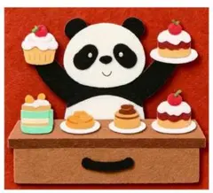 カッティングダイ　パンダとケーキのサムネイル