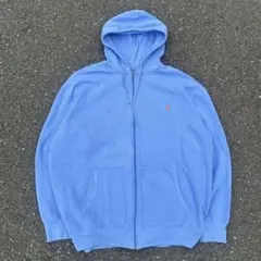 90s Polo by Ralph Lauren zip hoodie 水色
