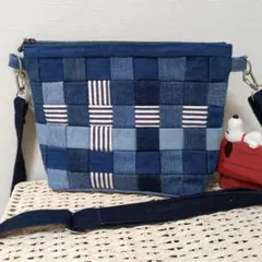0516ハンドメイド✰デニムリメイク✰ショルダーバッグ✰