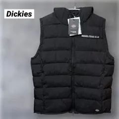 【新品】Dickies ワッシャーファイバーダウン フーディーベスト 黒 XXL