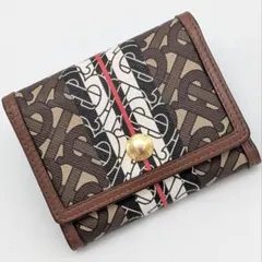 BURBERRY バーバリー 三つ折り財布 TBロゴ 総柄 コンパクトウォレット