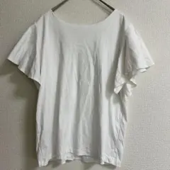 OPAQUE.CLIP 【38M】フリルスリーブ Tシャツ 白
