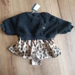 BREEZE ブラックロンパース 70